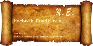 Machnik Eugénia névjegykártya